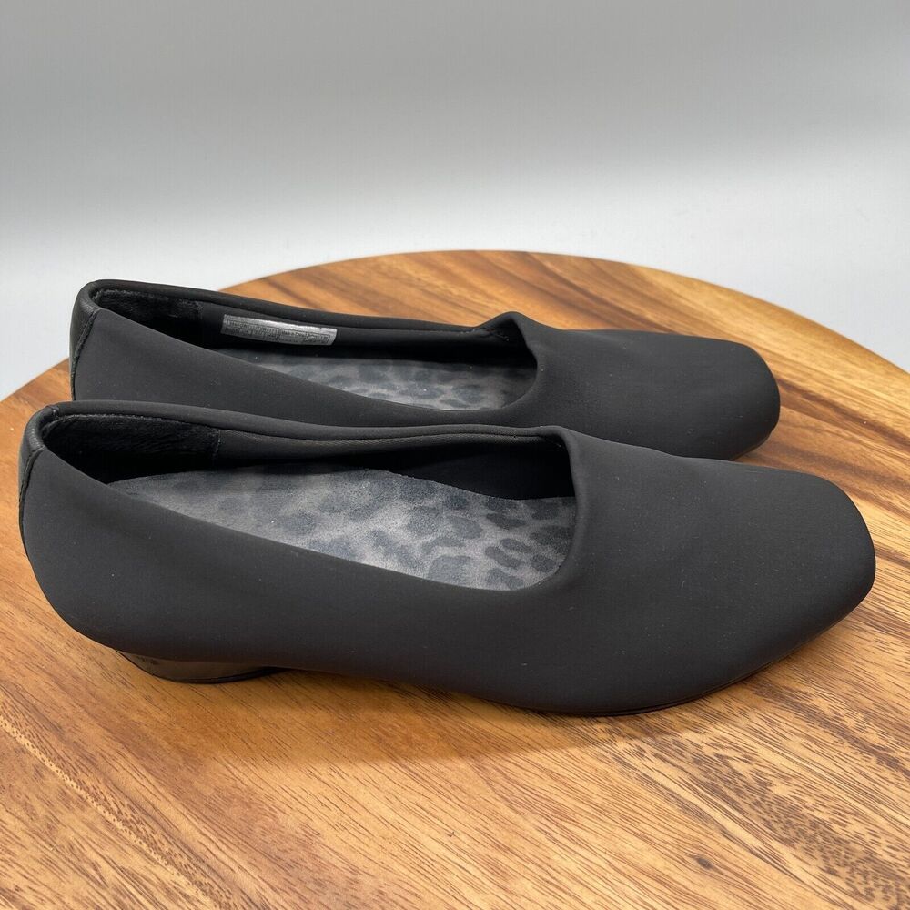 Vionic Black Square-Toe Slip-On Flats